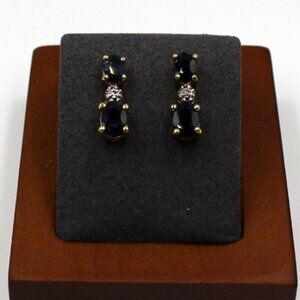 Sapphire and Diamond Earrings